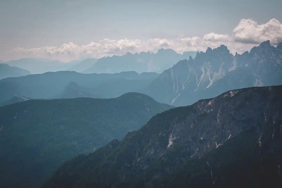 Blick in die Dolomiten.